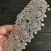 Premium American Diamond Bridal Hipbelt - Floral - G11504